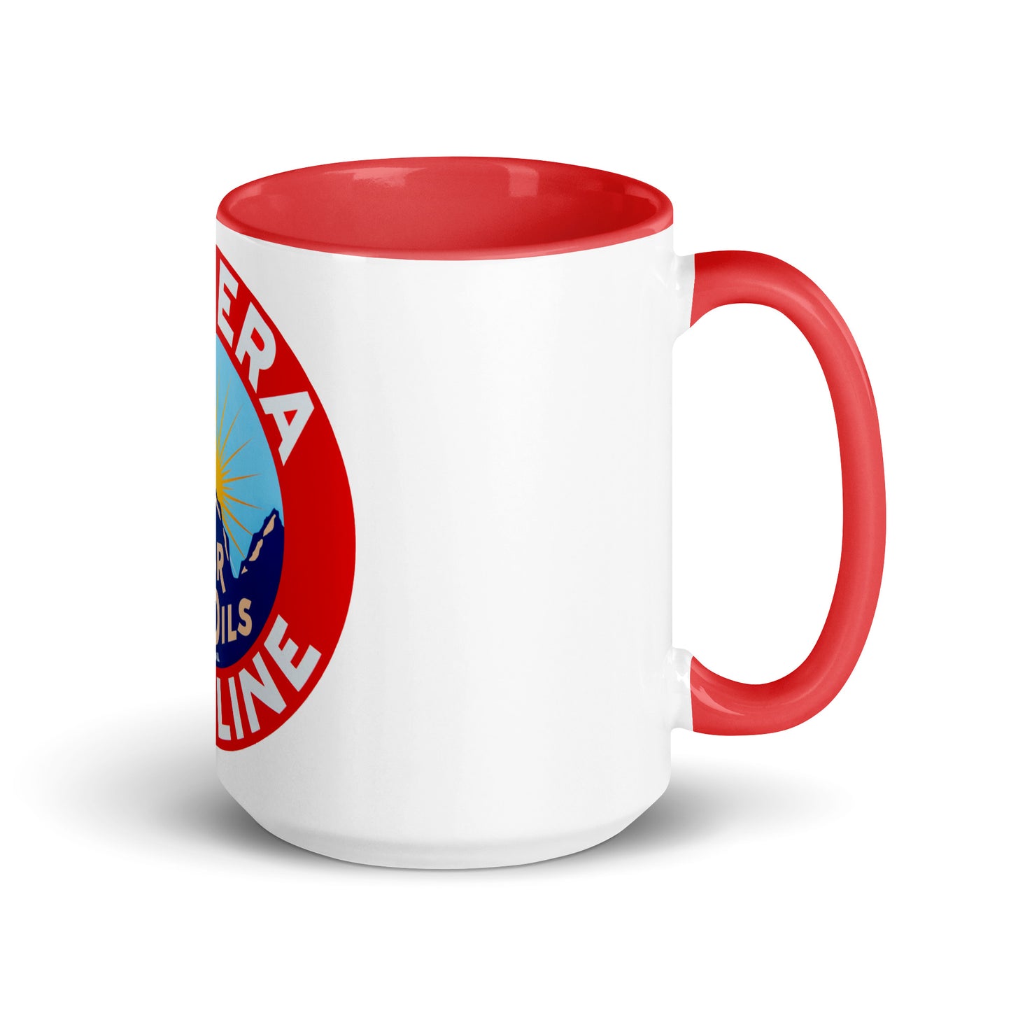 Retro Gas Sign New Era Mug with Color Inside