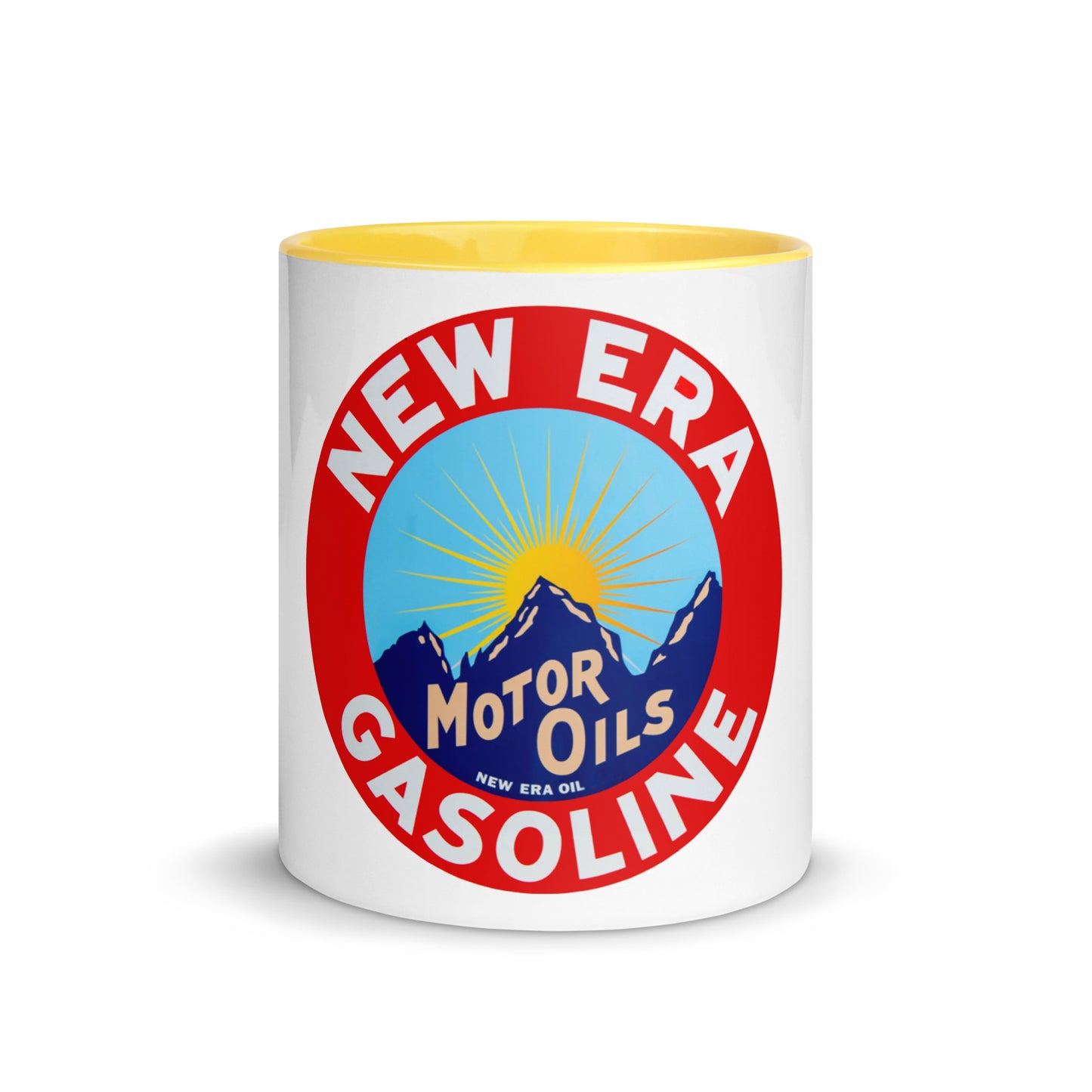 Retro Gas Sign New Era Mug with Color Inside