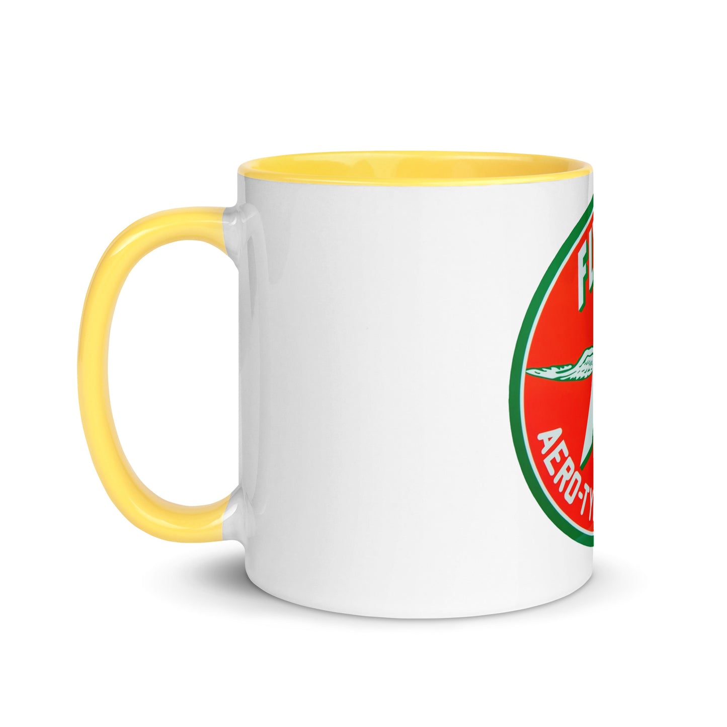 Vintage Flying A Porcelain Style Design Mug with Color Inside