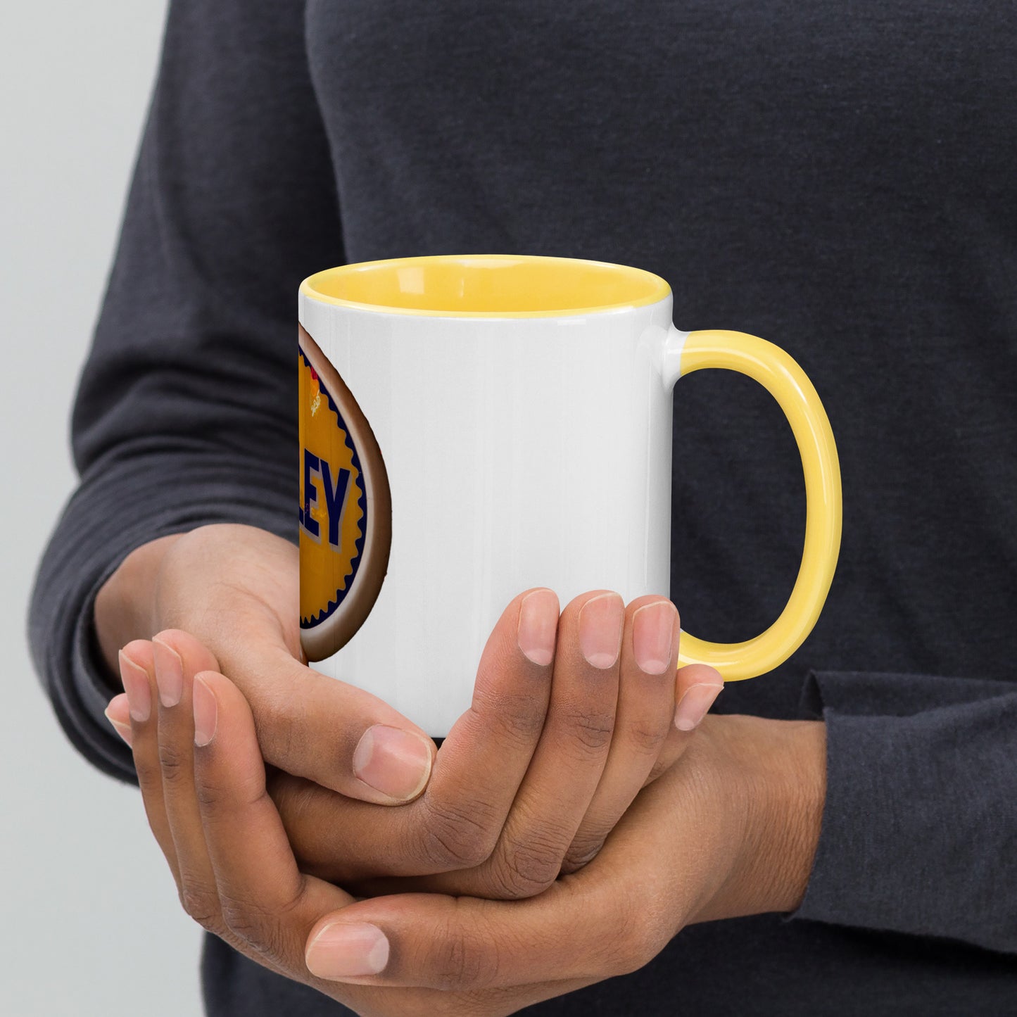 Retro Gas Globe Handly Mug with Color Inside