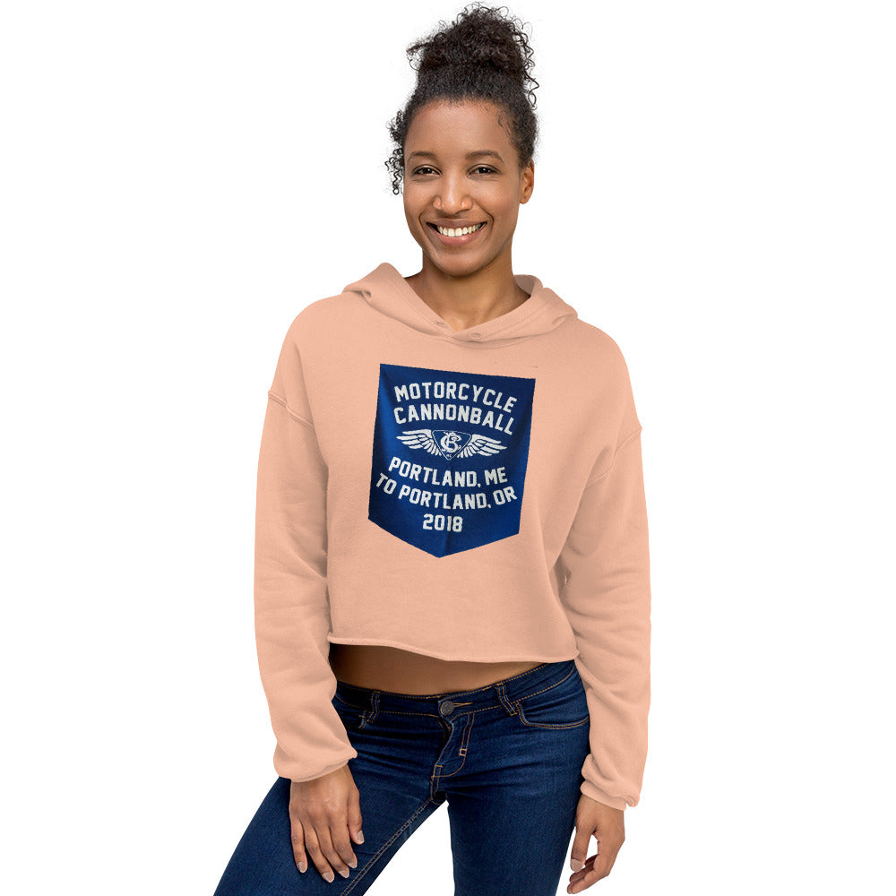 Cannonball Run MC Banner Style Crop Hoodie