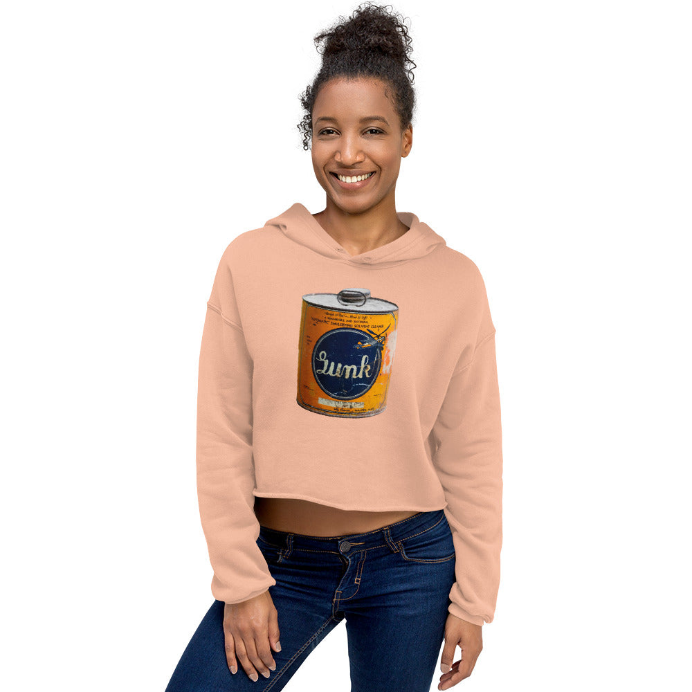 Vintage Gunk Product Design Crop Hoodie