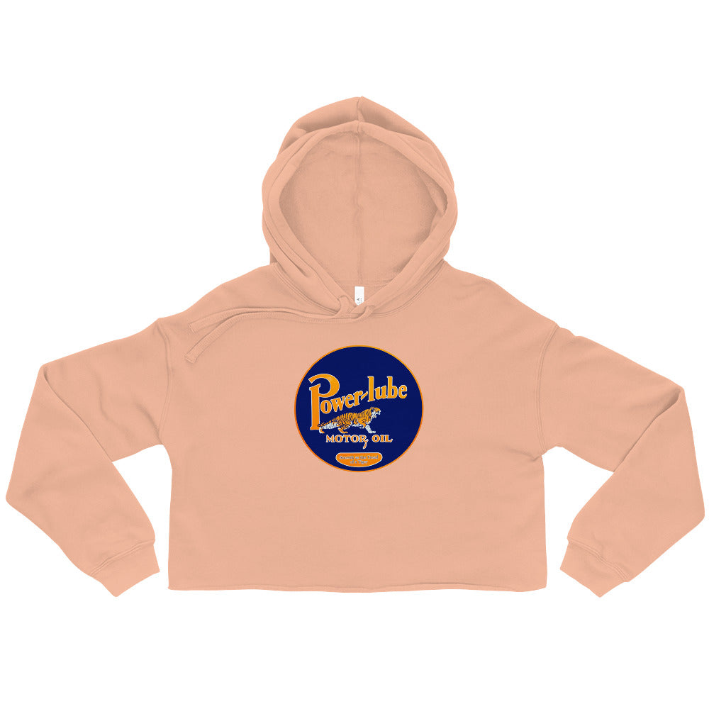 Retro Oil Sign PowerLube Crop Hoodie
