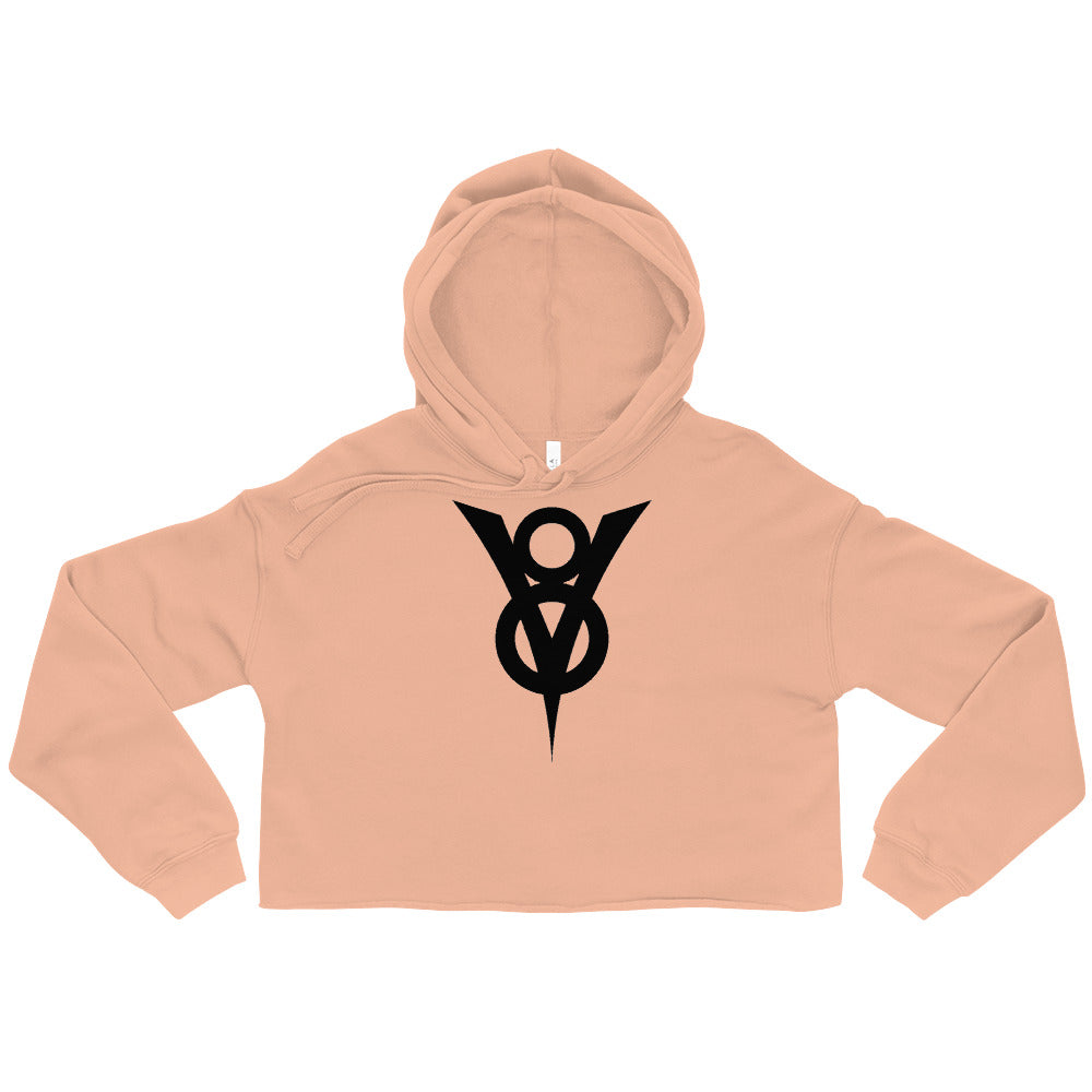 Retro Ford V8 Sign Crop Hoodie