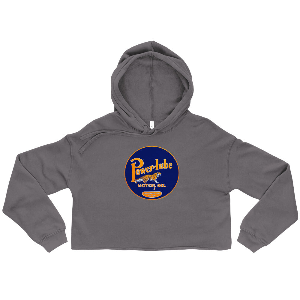Retro Oil Sign PowerLube Crop Hoodie
