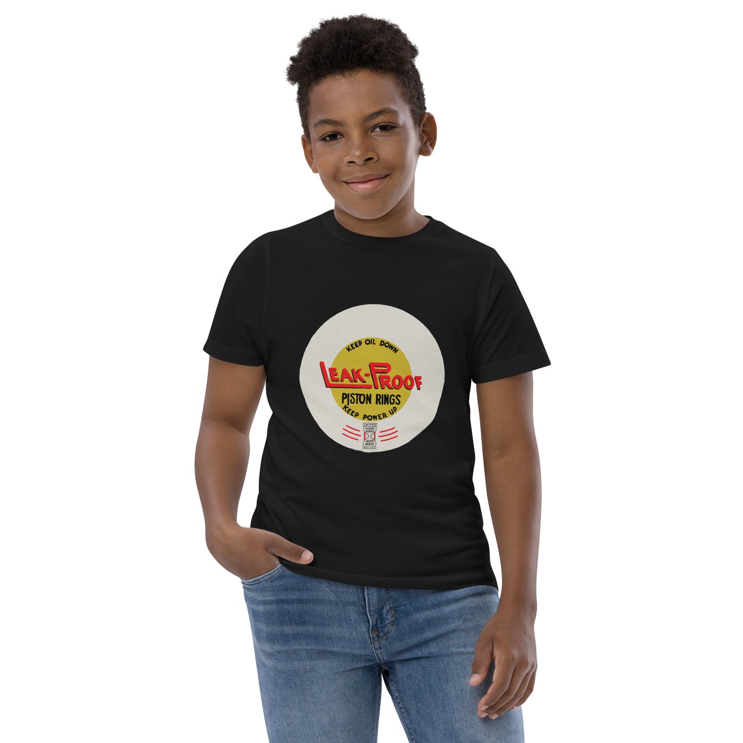 Leak-proof Vintage Oil Can Patina Style Youth jersey t-shirt