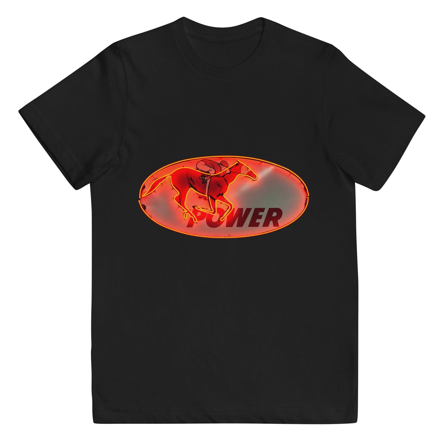 Retro Neon Sign Power Youth jersey t-shirt