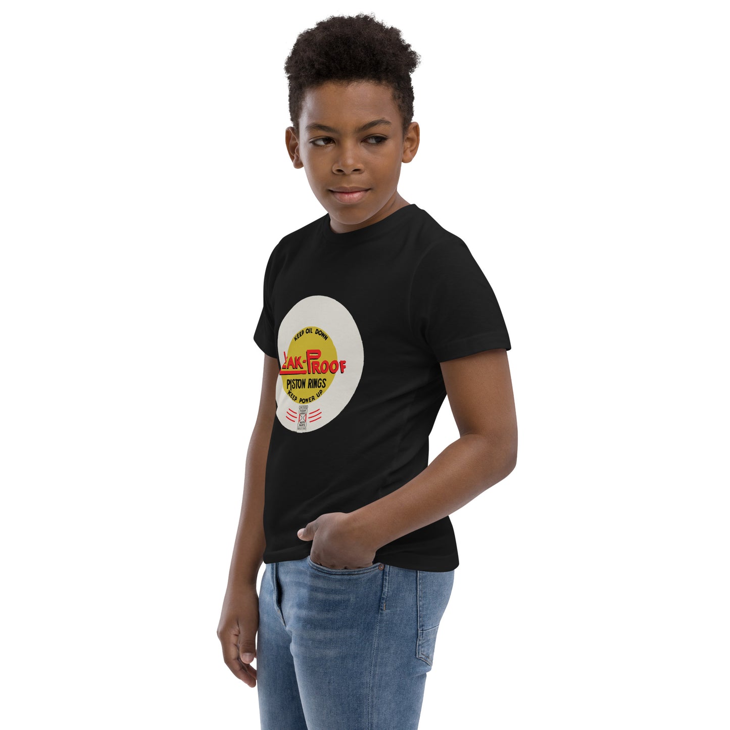 Leak-proof Vintage Oil Can Patina Style Youth jersey t-shirt