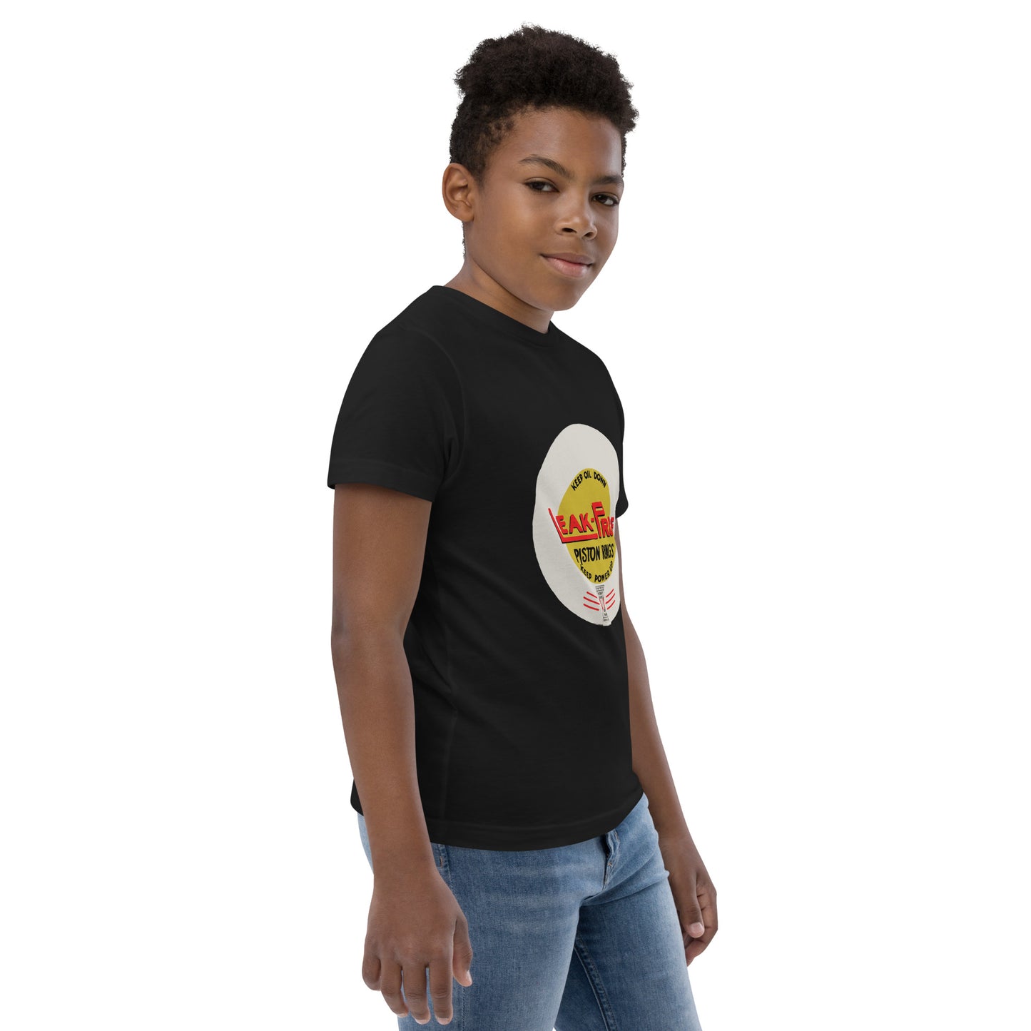 Leak-proof Vintage Oil Can Patina Style Youth jersey t-shirt