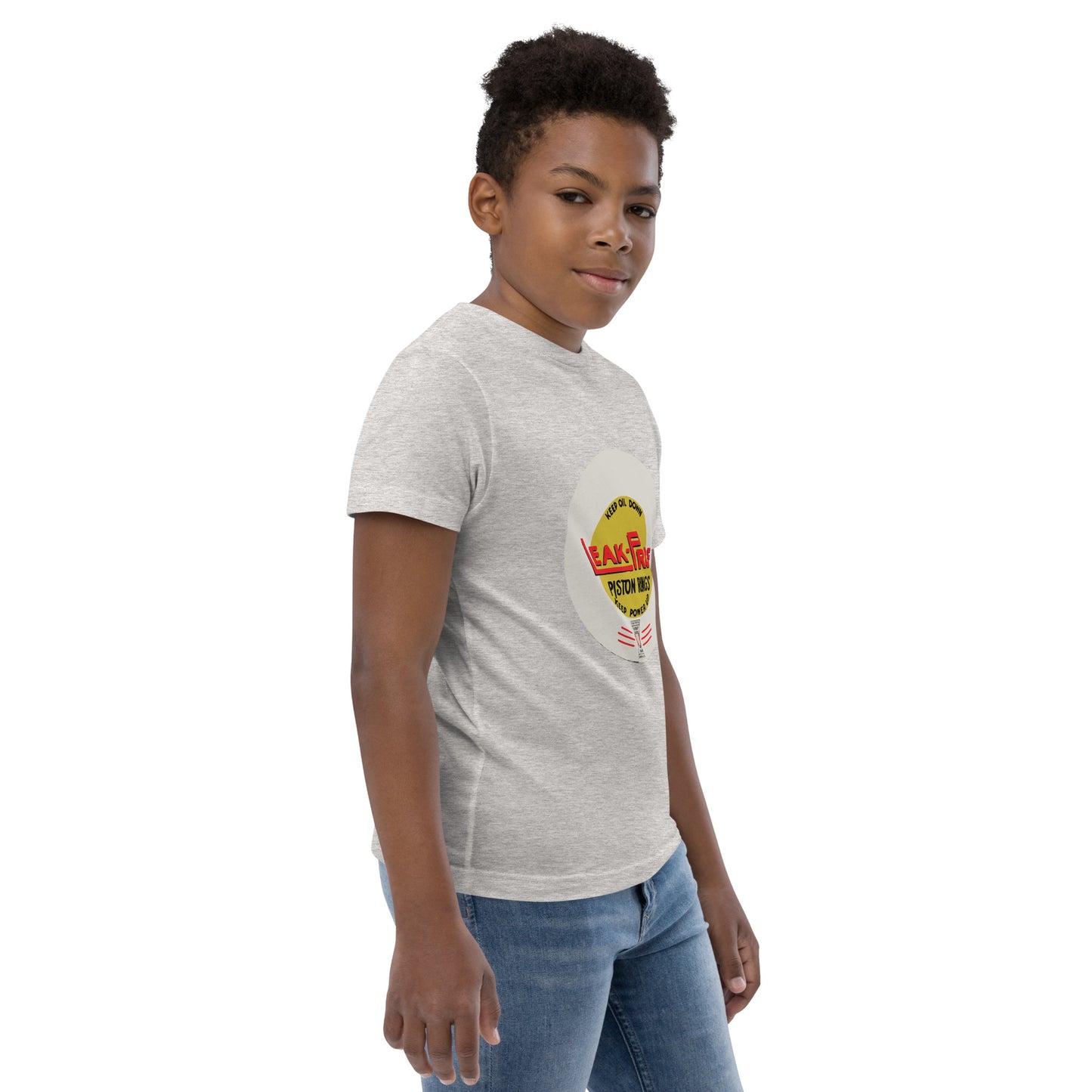 Leak-proof Vintage Oil Can Patina Style Youth jersey t-shirt