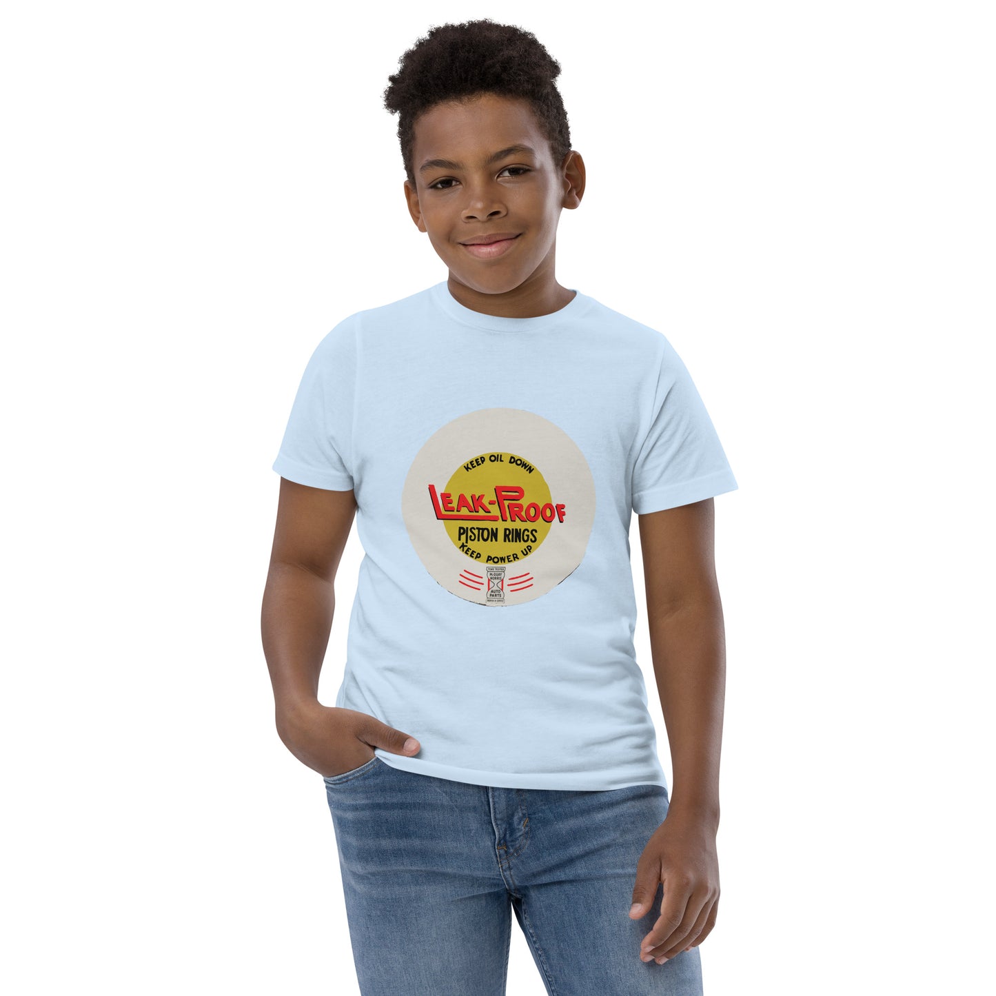 Leak-proof Vintage Oil Can Patina Style Youth jersey t-shirt