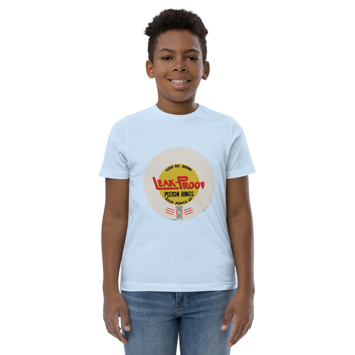 Leak-proof Vintage Oil Can Patina Style Youth jersey t-shirt