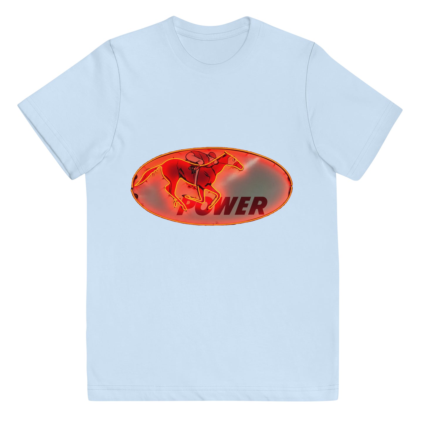 Retro Neon Sign Power Youth jersey t-shirt