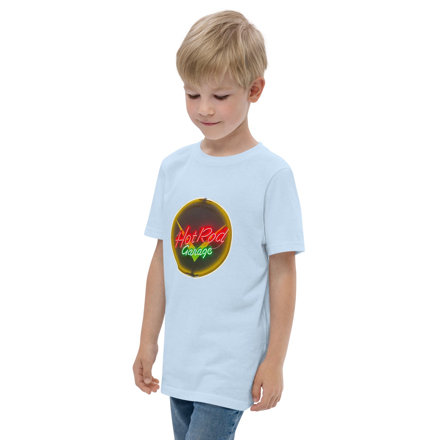 Hot Rod Garage Vintage Neon Sign Youth jersey t-shirt