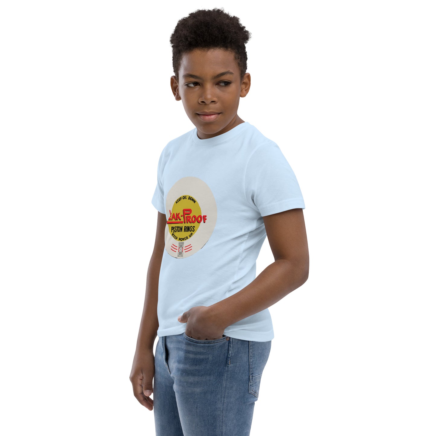 Leak-proof Vintage Oil Can Patina Style Youth jersey t-shirt
