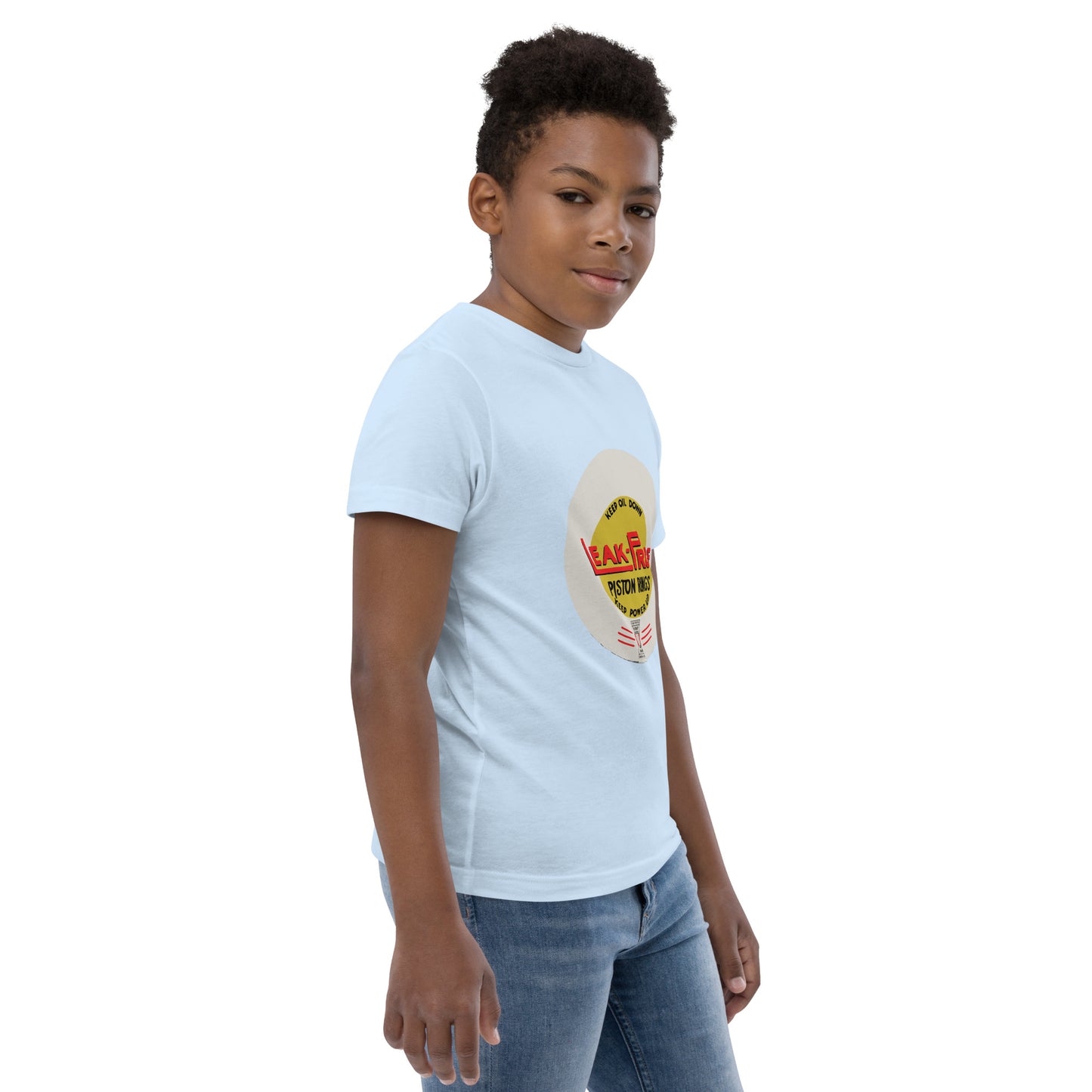 Leak-proof Vintage Oil Can Patina Style Youth jersey t-shirt