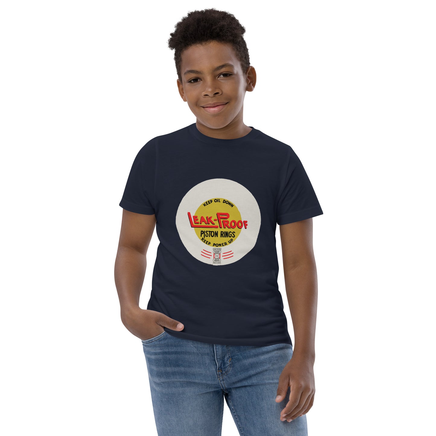 Leak-proof Vintage Oil Can Patina Style Youth jersey t-shirt
