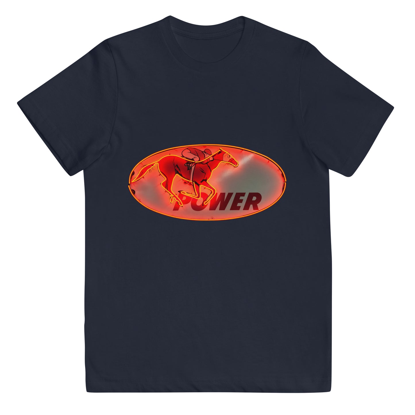 Retro Neon Sign Power Youth jersey t-shirt