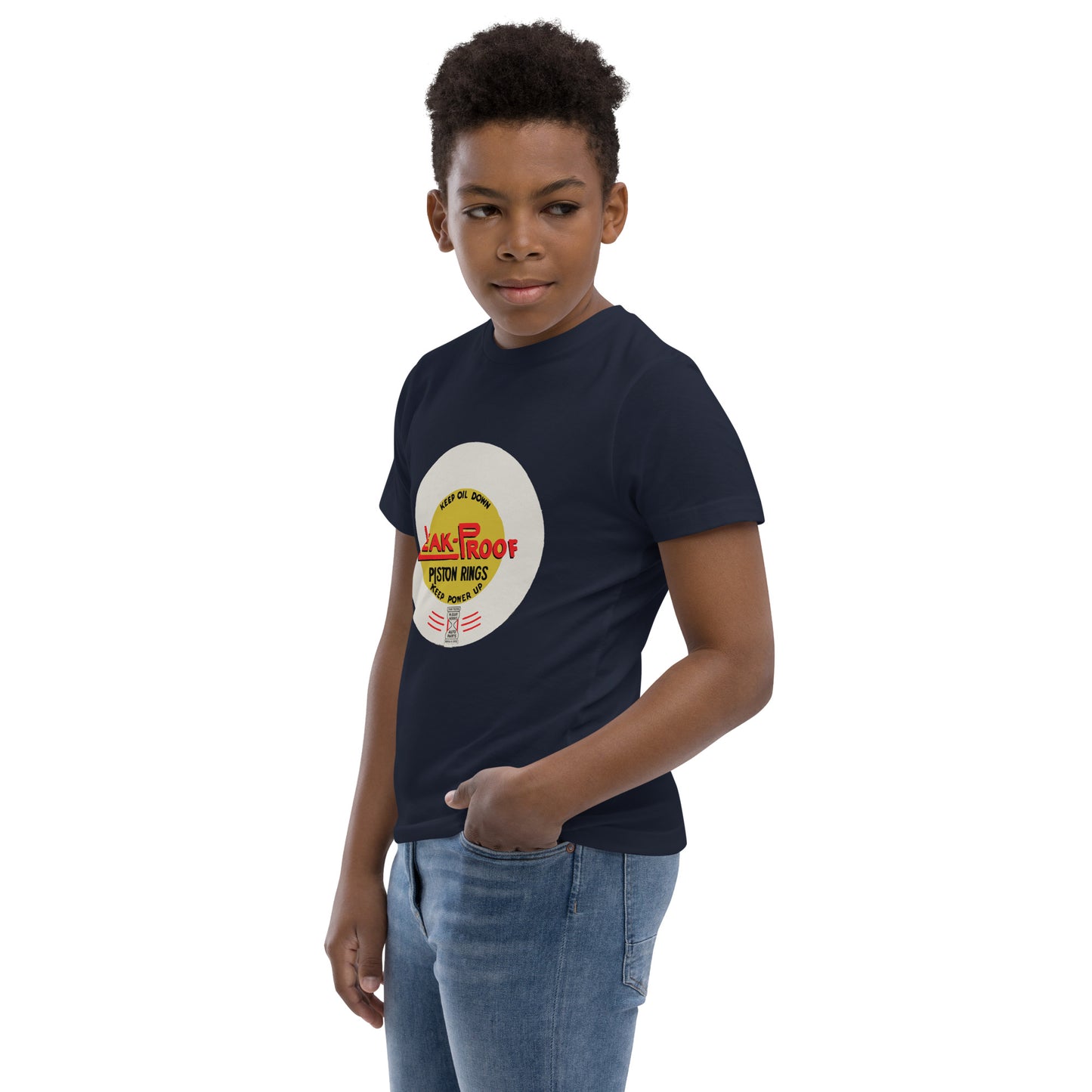 Leak-proof Vintage Oil Can Patina Style Youth jersey t-shirt