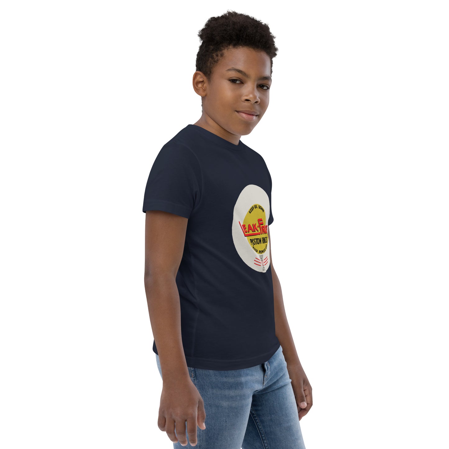 Leak-proof Vintage Oil Can Patina Style Youth jersey t-shirt