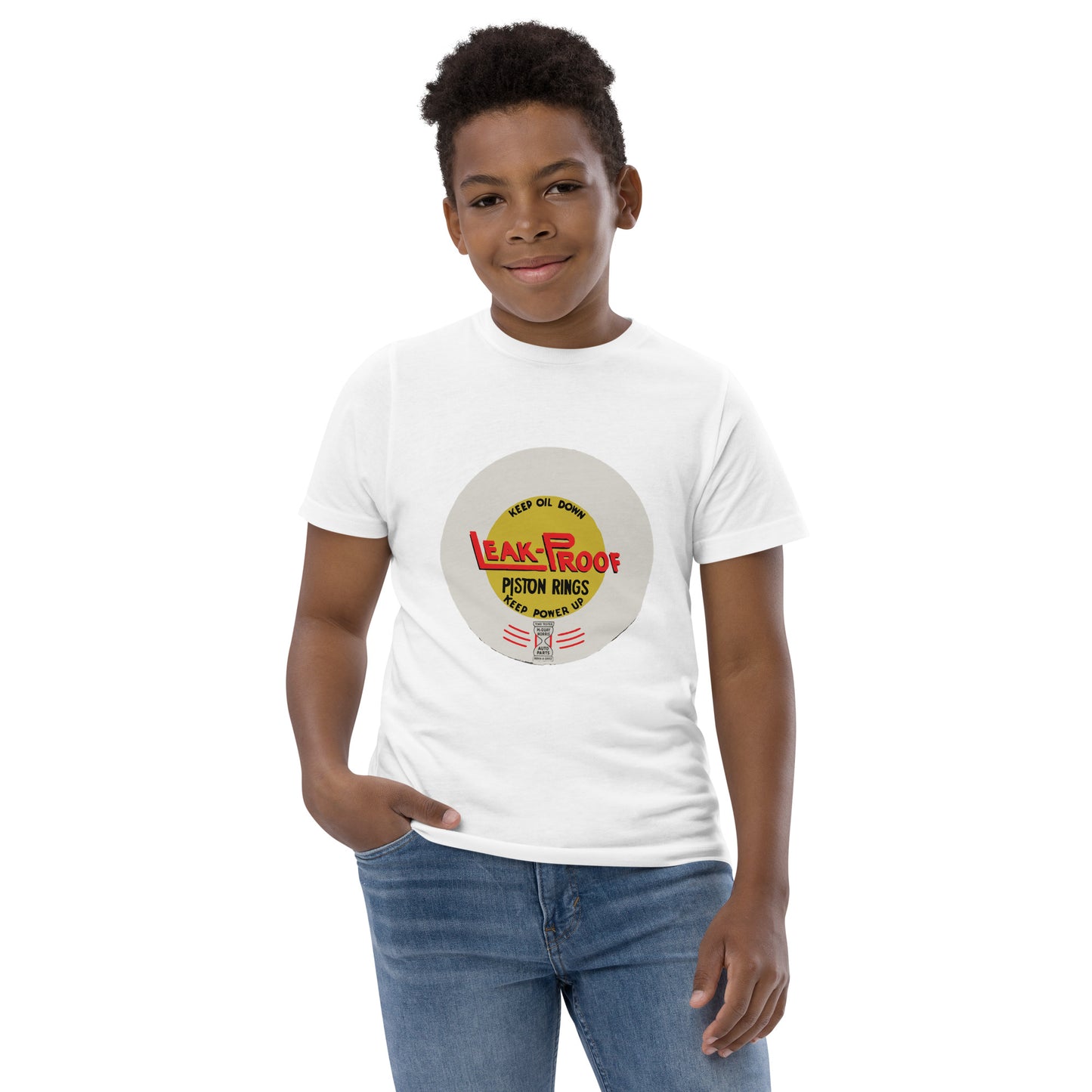 Leak-proof Vintage Oil Can Patina Style Youth jersey t-shirt