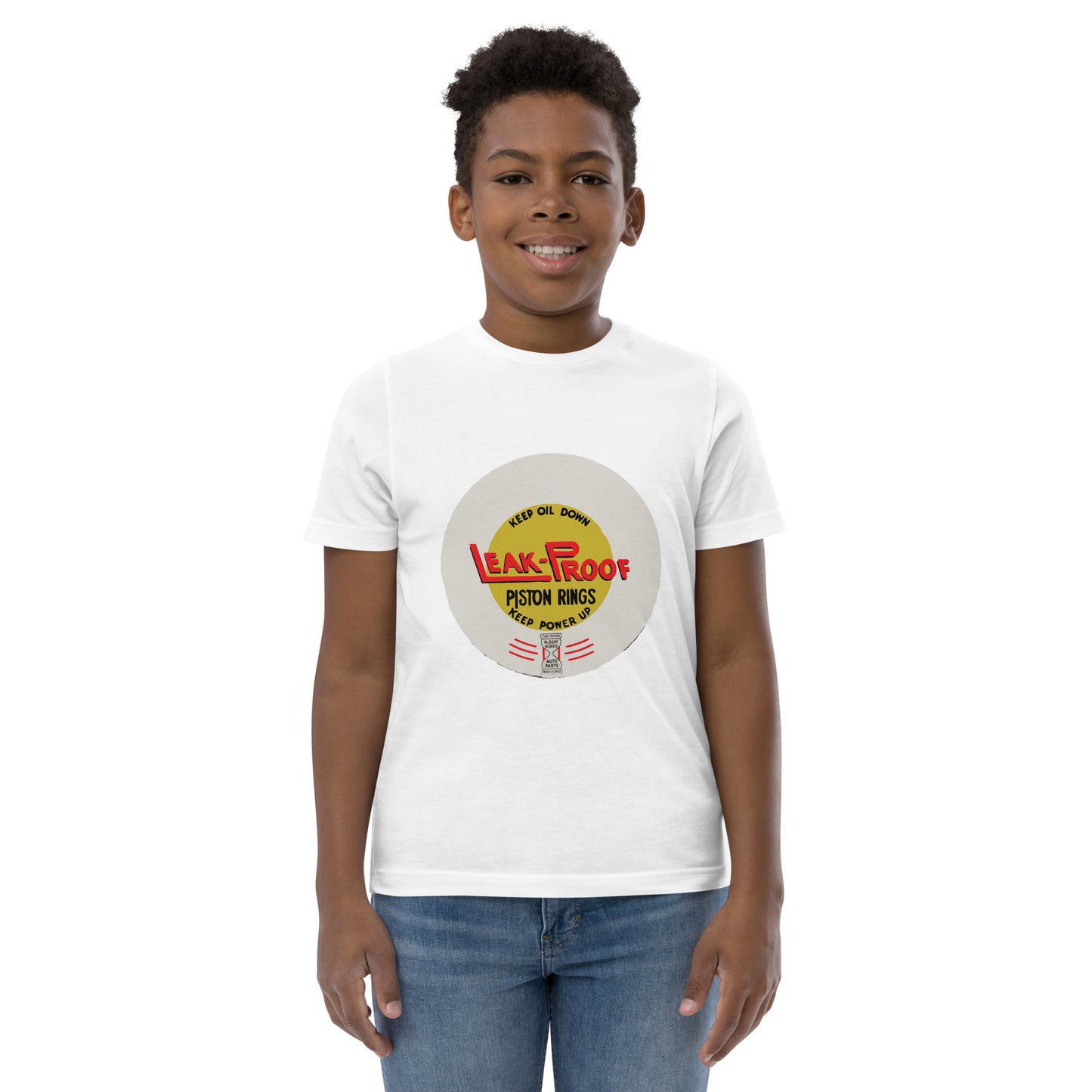 Leak-proof Vintage Oil Can Patina Style Youth jersey t-shirt