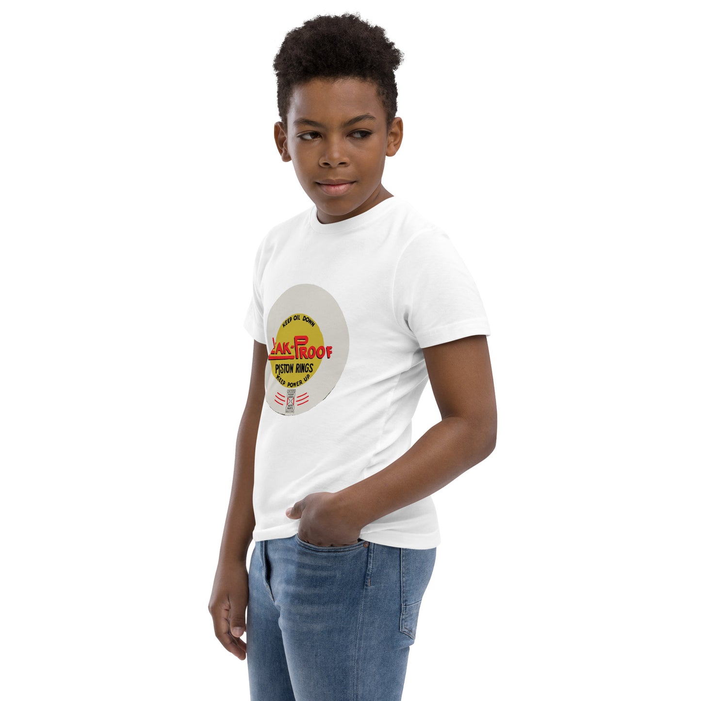 Leak-proof Vintage Oil Can Patina Style Youth jersey t-shirt