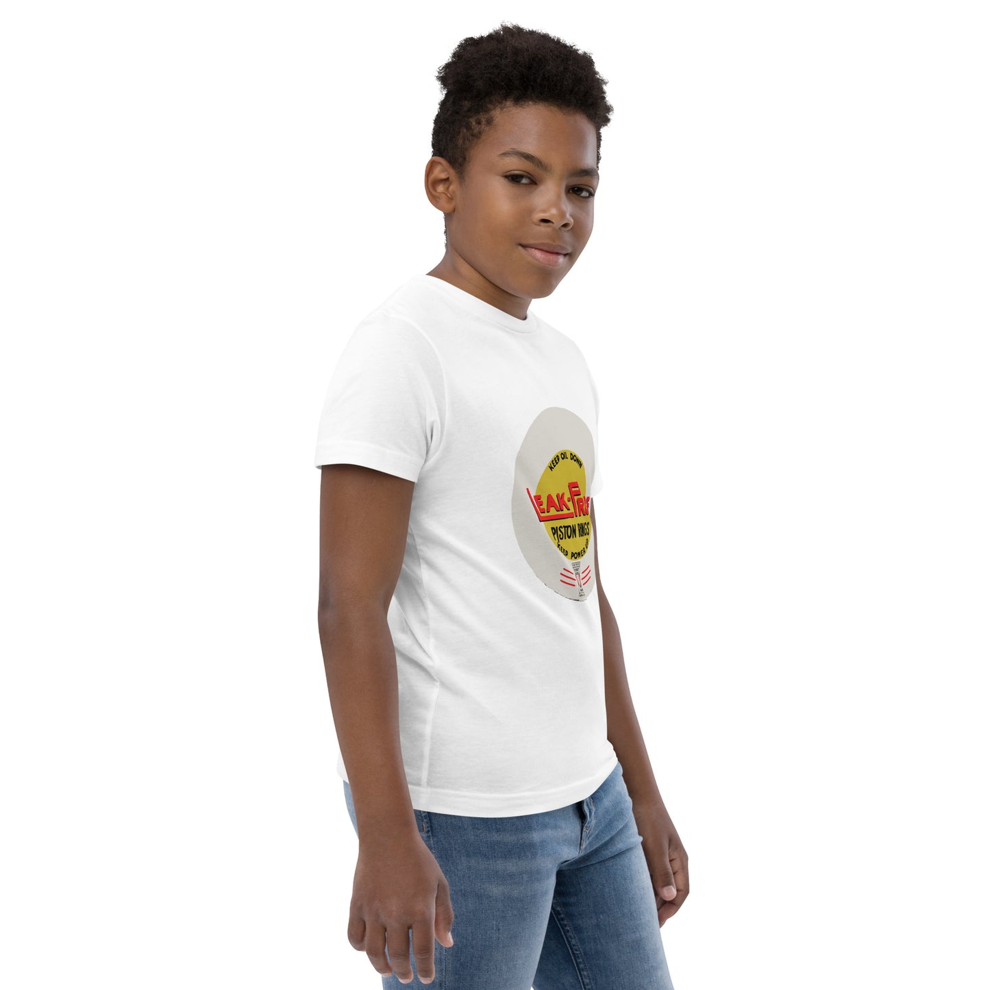 Leak-proof Vintage Oil Can Patina Style Youth jersey t-shirt