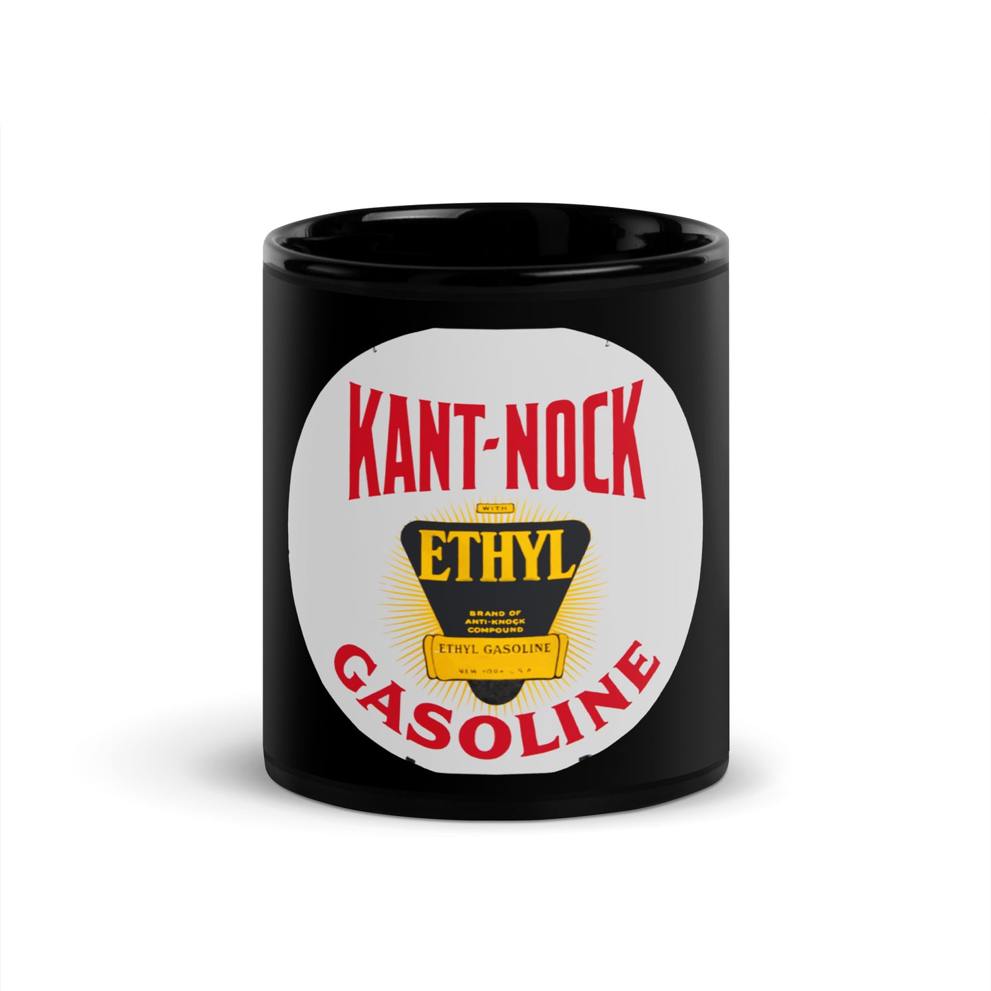 Vintage Kant Nock Gas Sign Black Glossy Mug