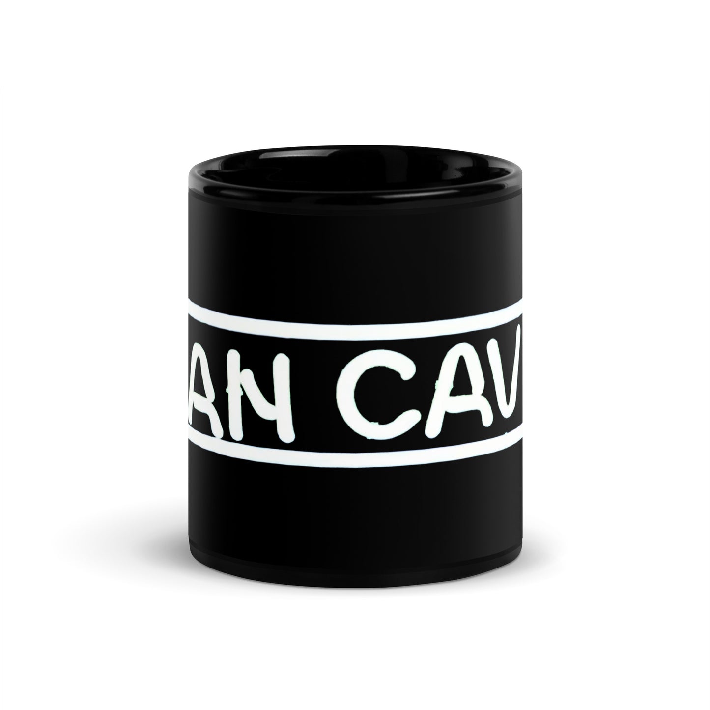 Man Cave Neon Style Black Glossy Mug