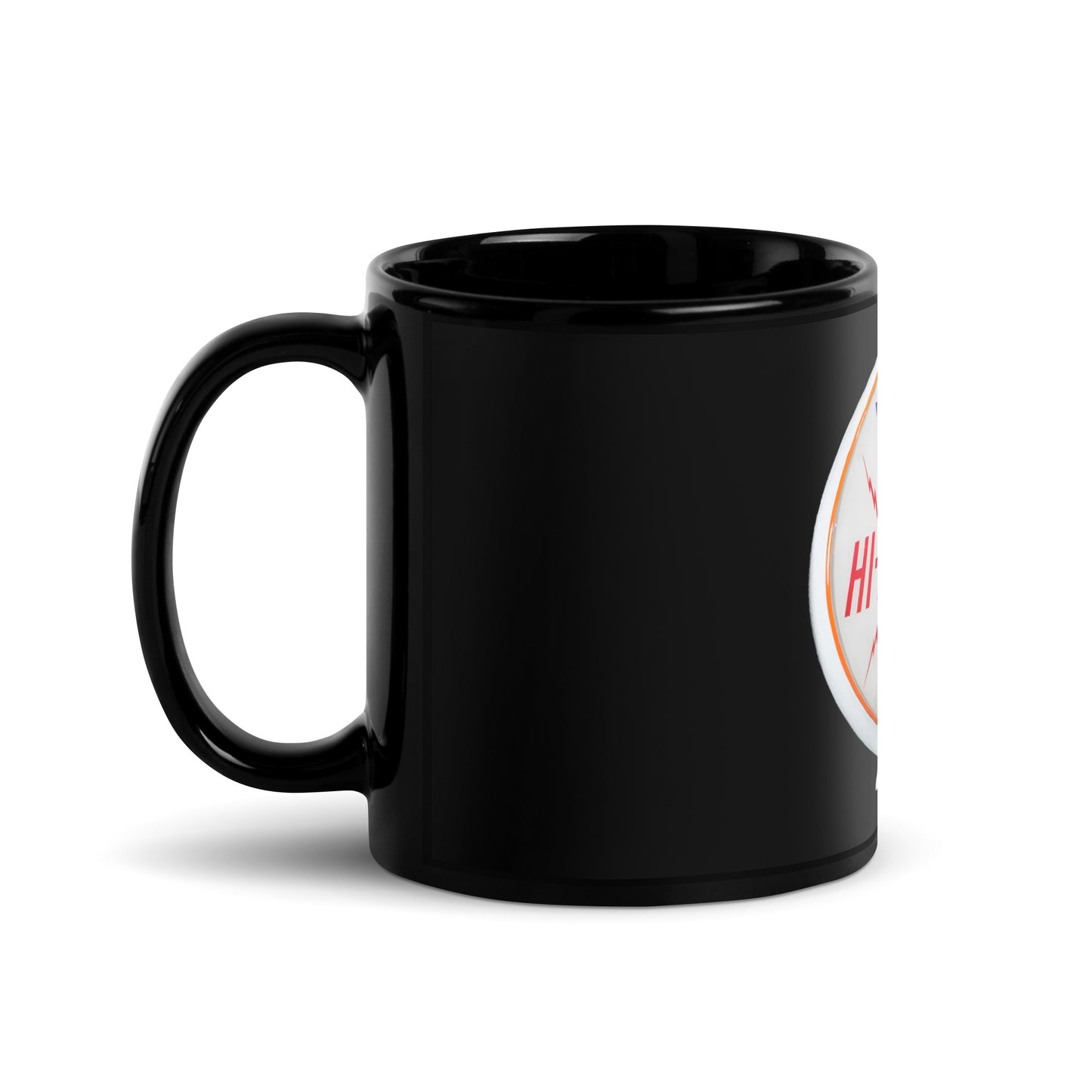 Gas Globe Retro Globe Design Black Glossy Mug