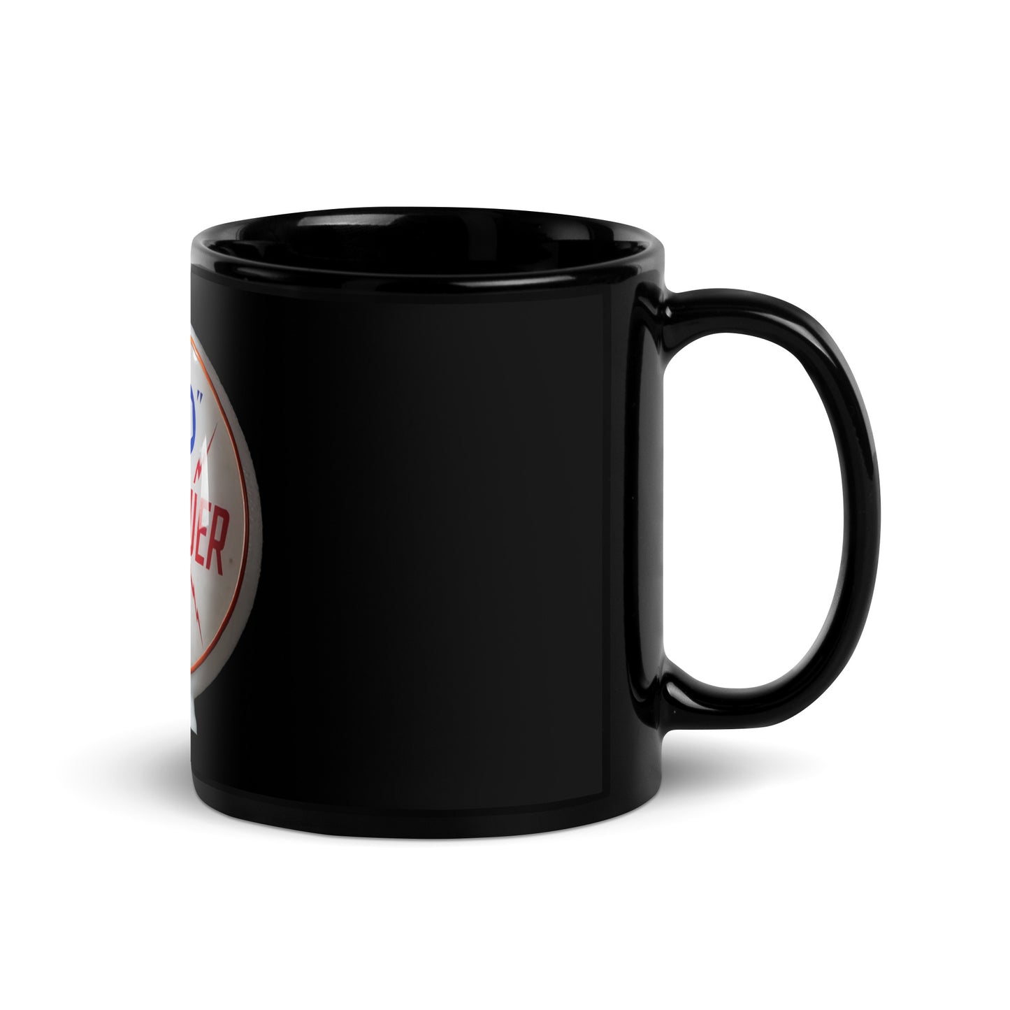 Gas Globe Retro Globe Design Black Glossy Mug