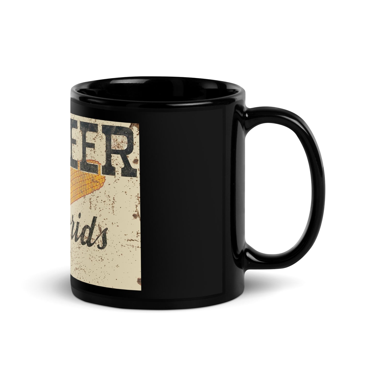 Vintage Pioneer Sign Black Glossy Mug