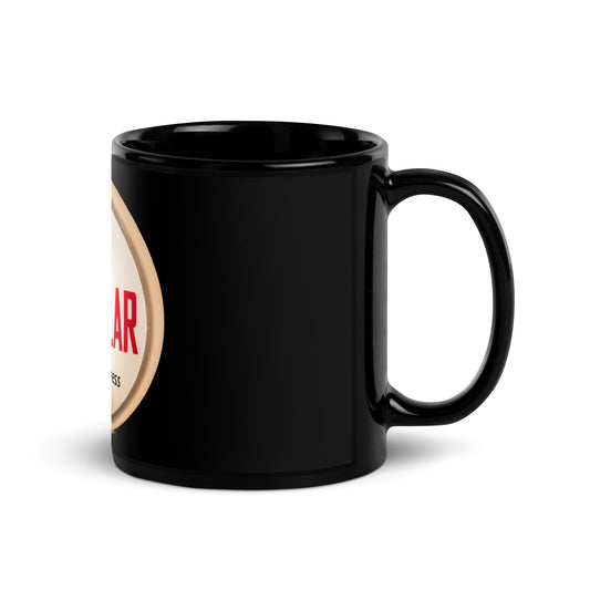 Retro Gas Globe Style Regular Black Glossy Mug