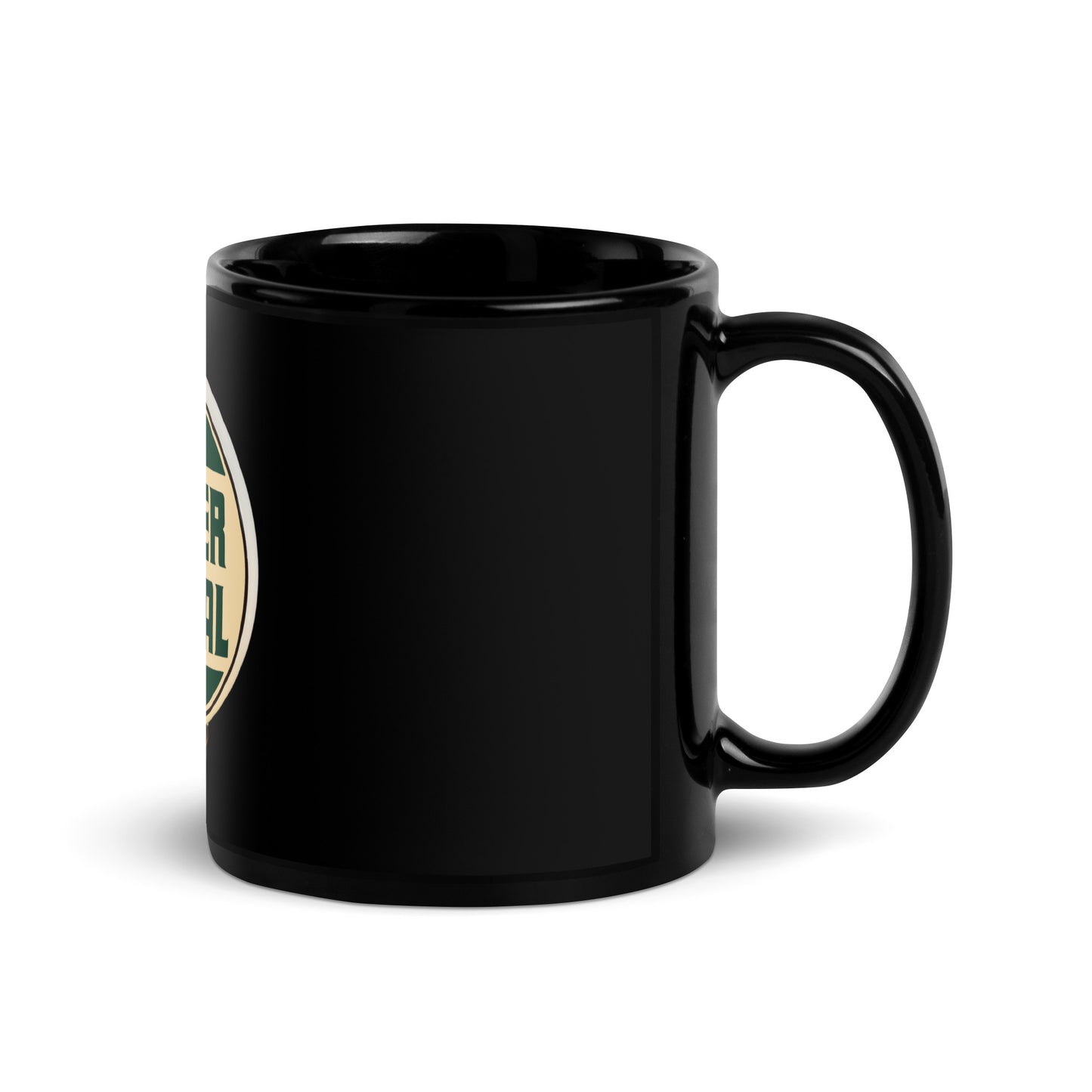 Super Royal Globe Style Black Glossy Mug