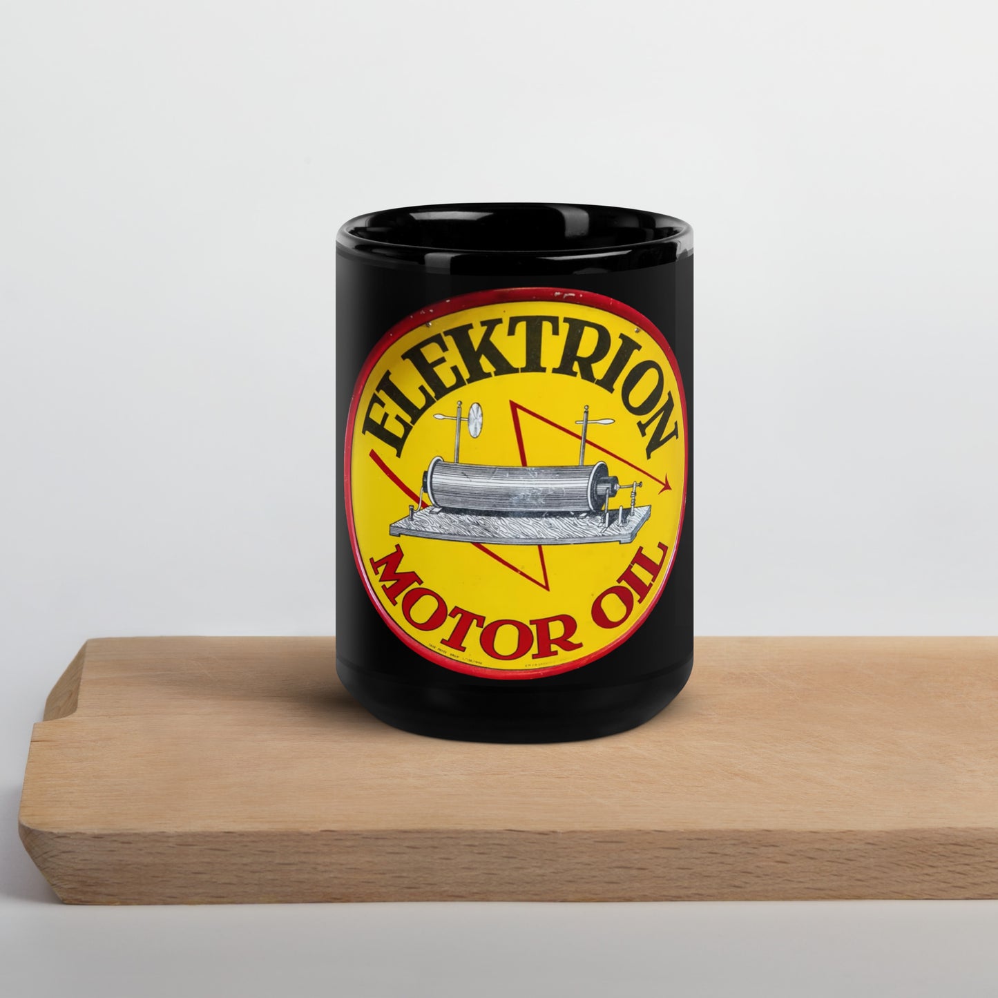 Elektrion Tin Sign Painted Black Glossy Mug