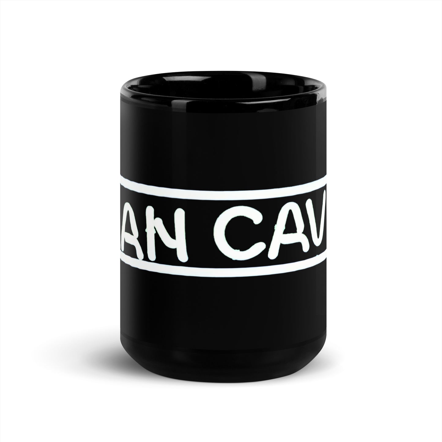 Man Cave Neon Style Black Glossy Mug