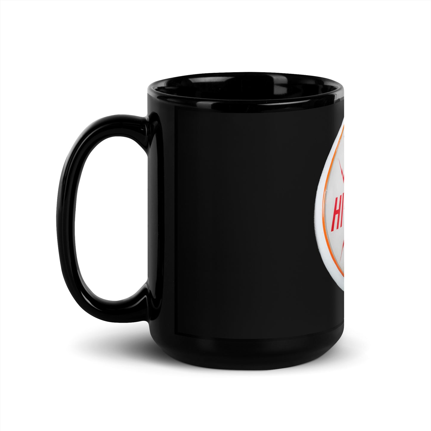 Gas Globe Retro Globe Design Black Glossy Mug