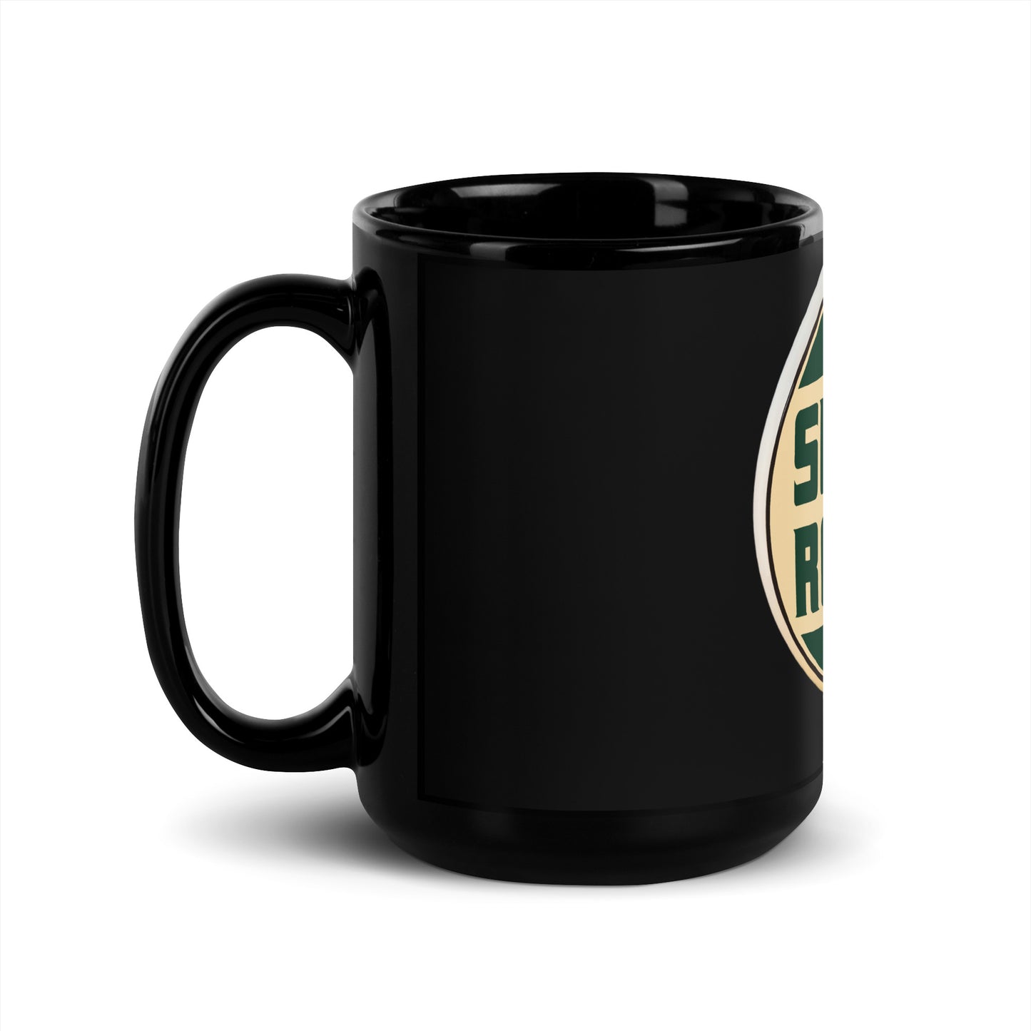 Super Royal Globe Style Black Glossy Mug