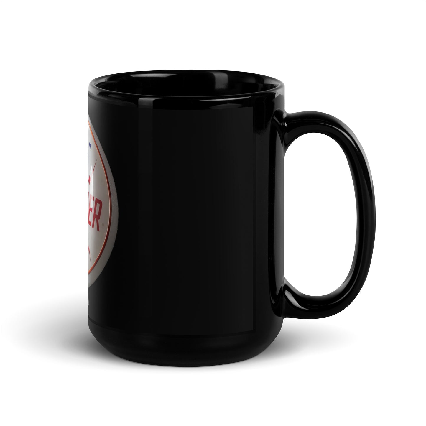 Gas Globe Retro Globe Design Black Glossy Mug