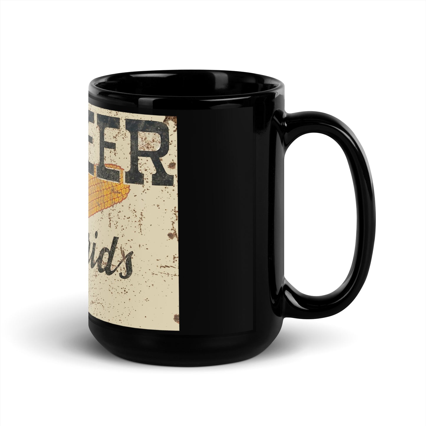 Vintage Pioneer Sign Black Glossy Mug