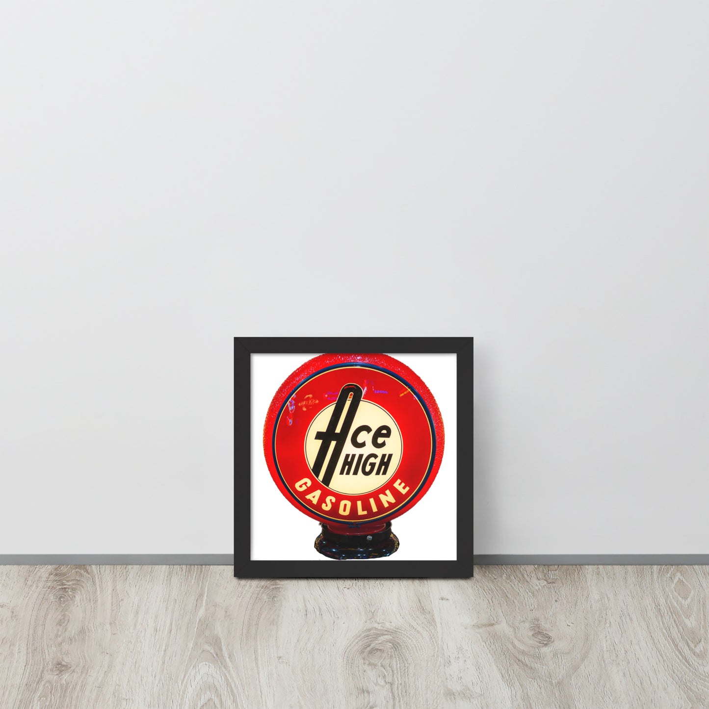 Ace High Gas Globe Style Framed poster