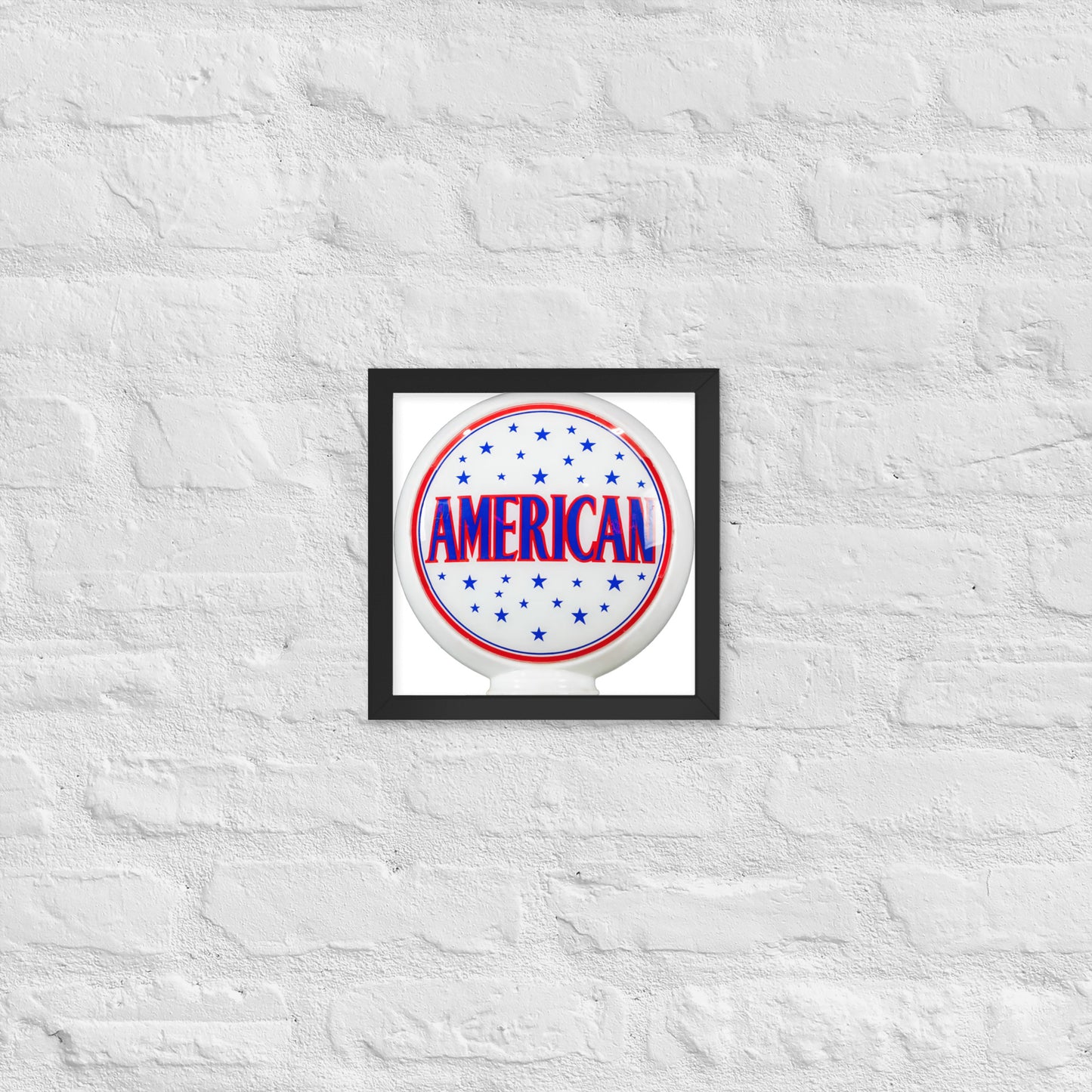 American Gas Globe Style Framed poster