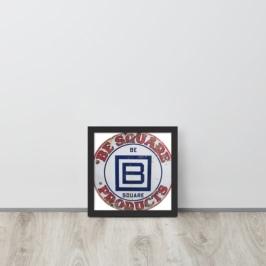 B Square Design Porcelain Framed poster