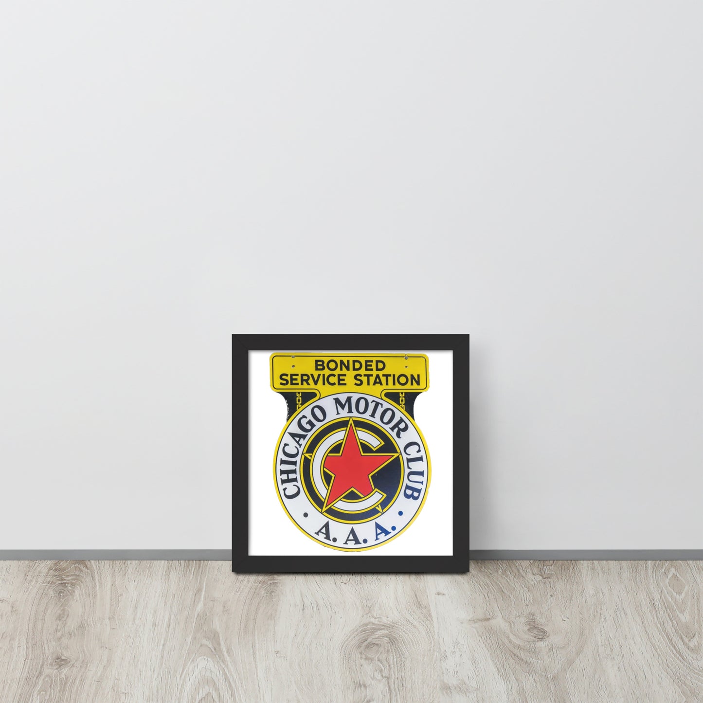 Chicago Motor Club Tin Style Framed poster