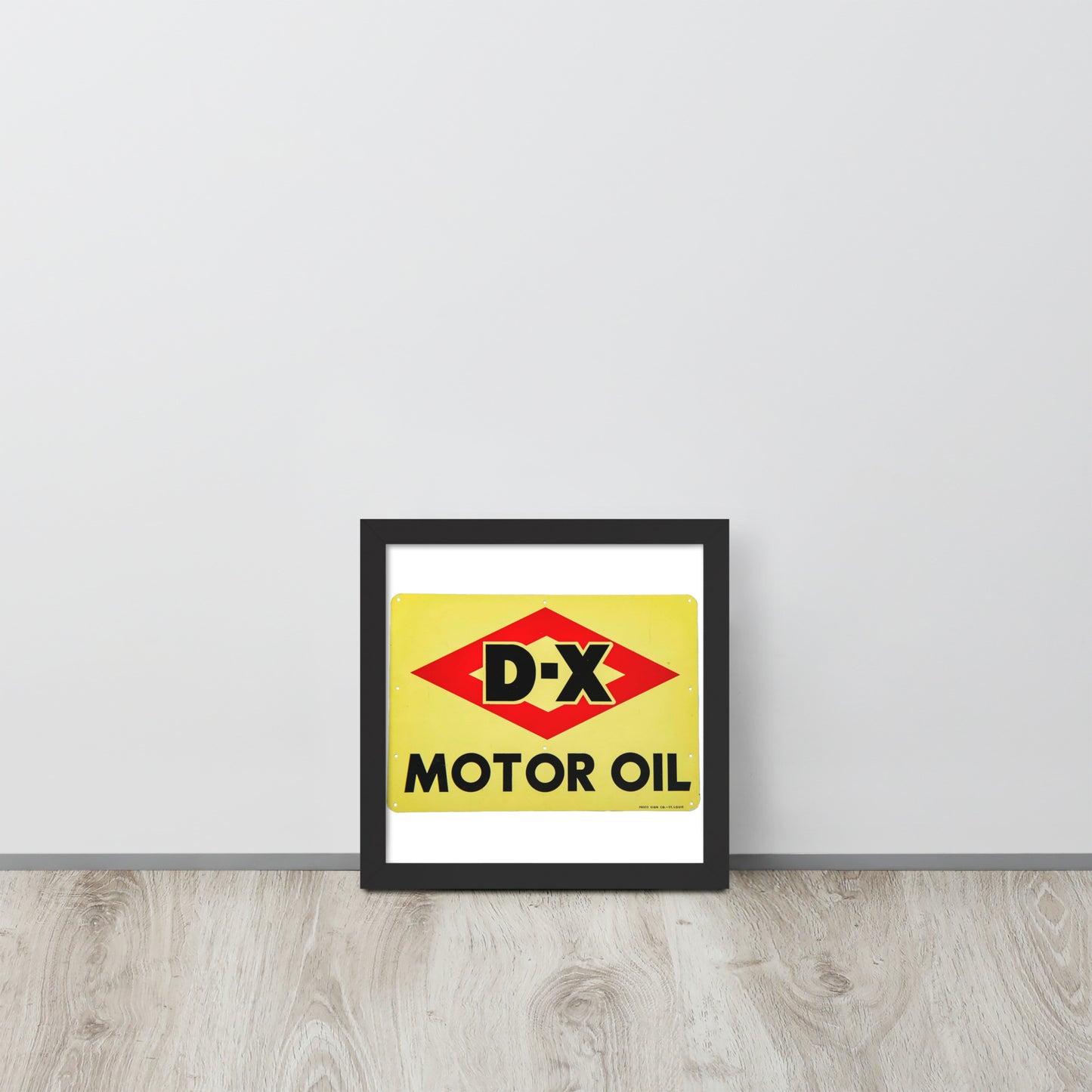 DX Oil Vintage Sign Style Framed poster