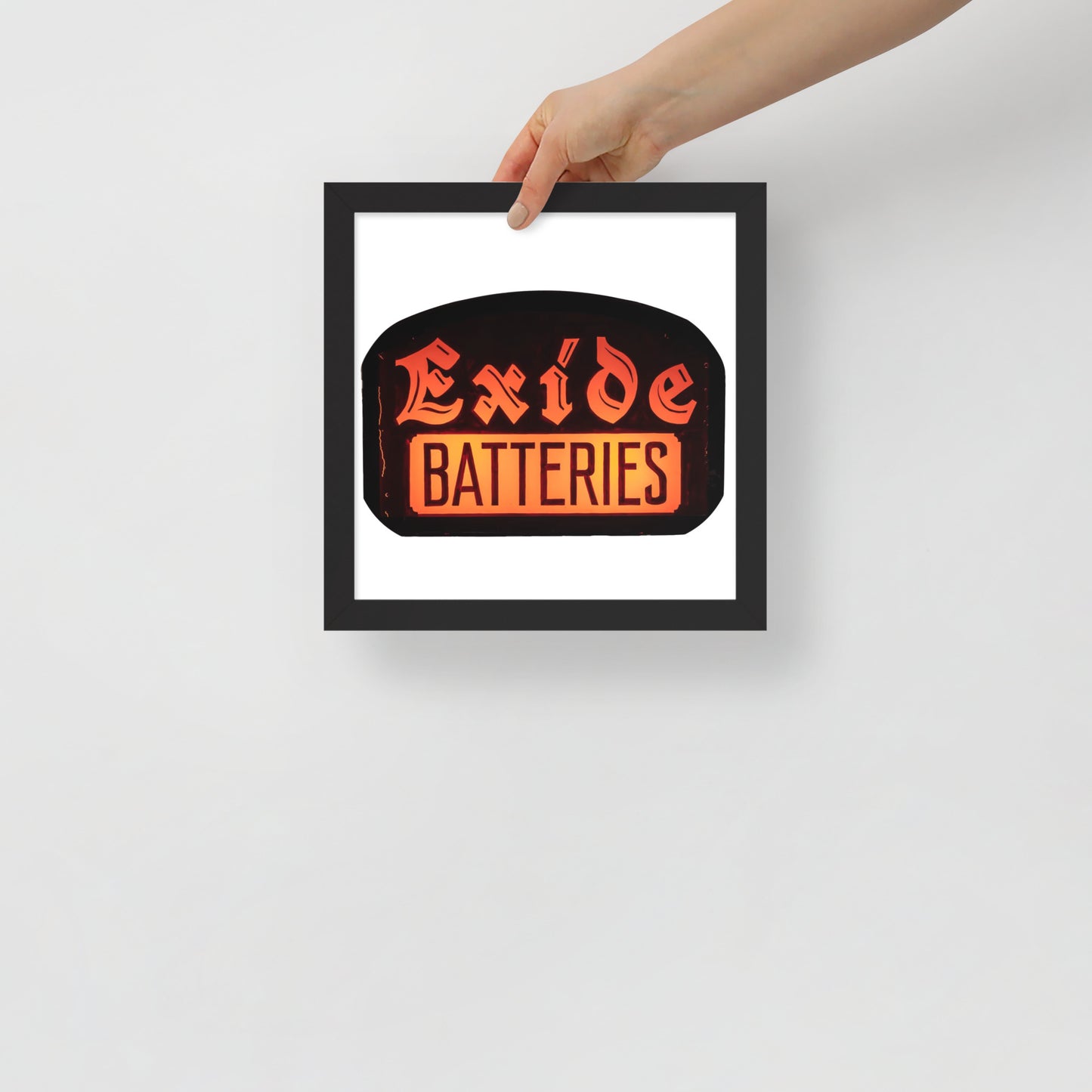 Vintage Battery Sign Framed poster