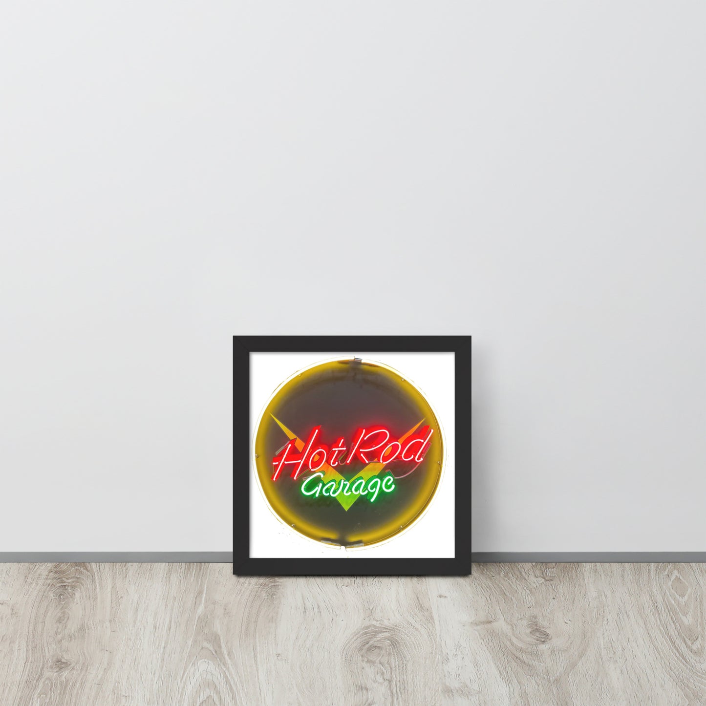 Hot Rod Garage Vintage Neon Sign Framed poster