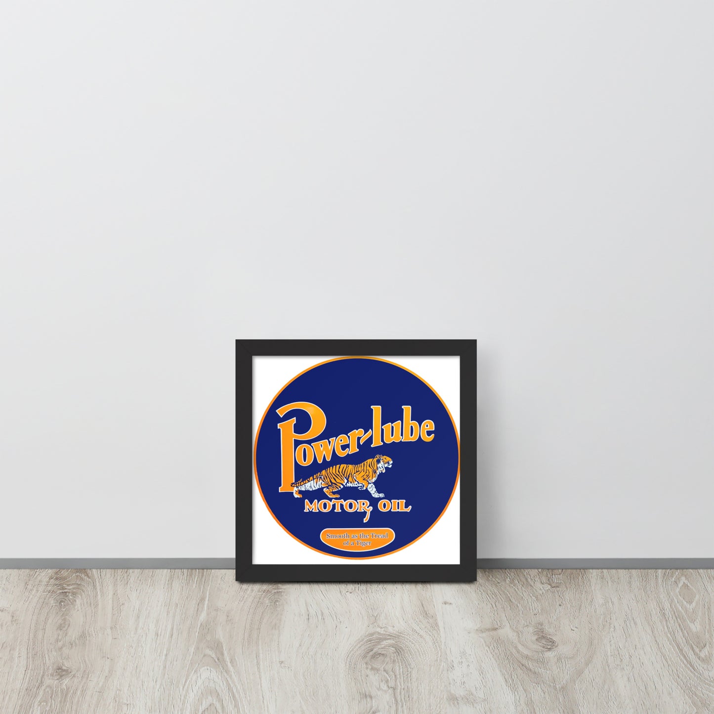 Retro Oil Sign PowerLube Framed poster