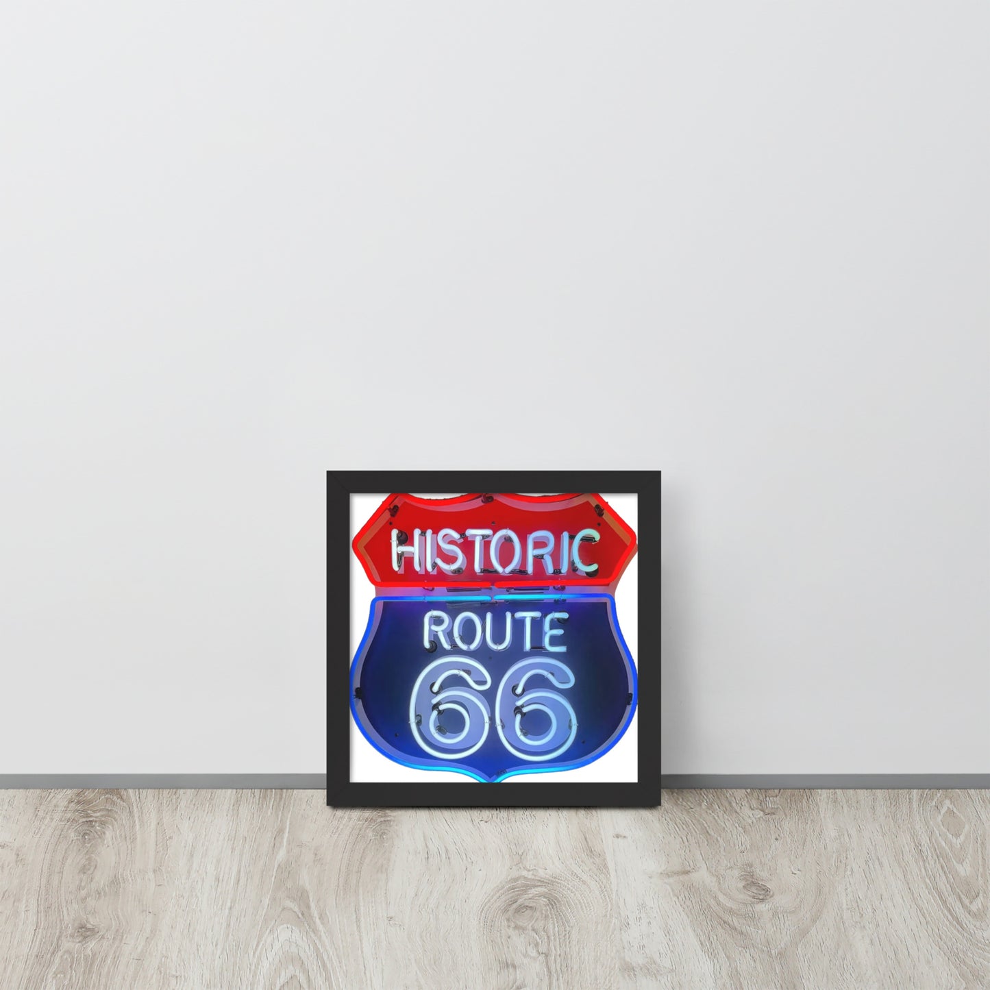 Vintage Route 66 Neon Style Framed poster